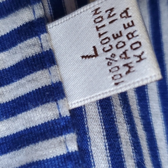 Peter Millar blue striped SS 100 % cotton top The Olde Farm Size Large - Picture 3 of 10